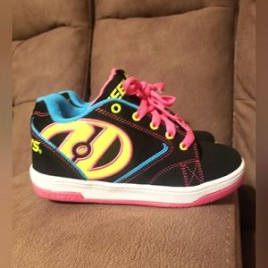 Heelys Skates Shoes Black Suede Multi Color Sz-Yth4